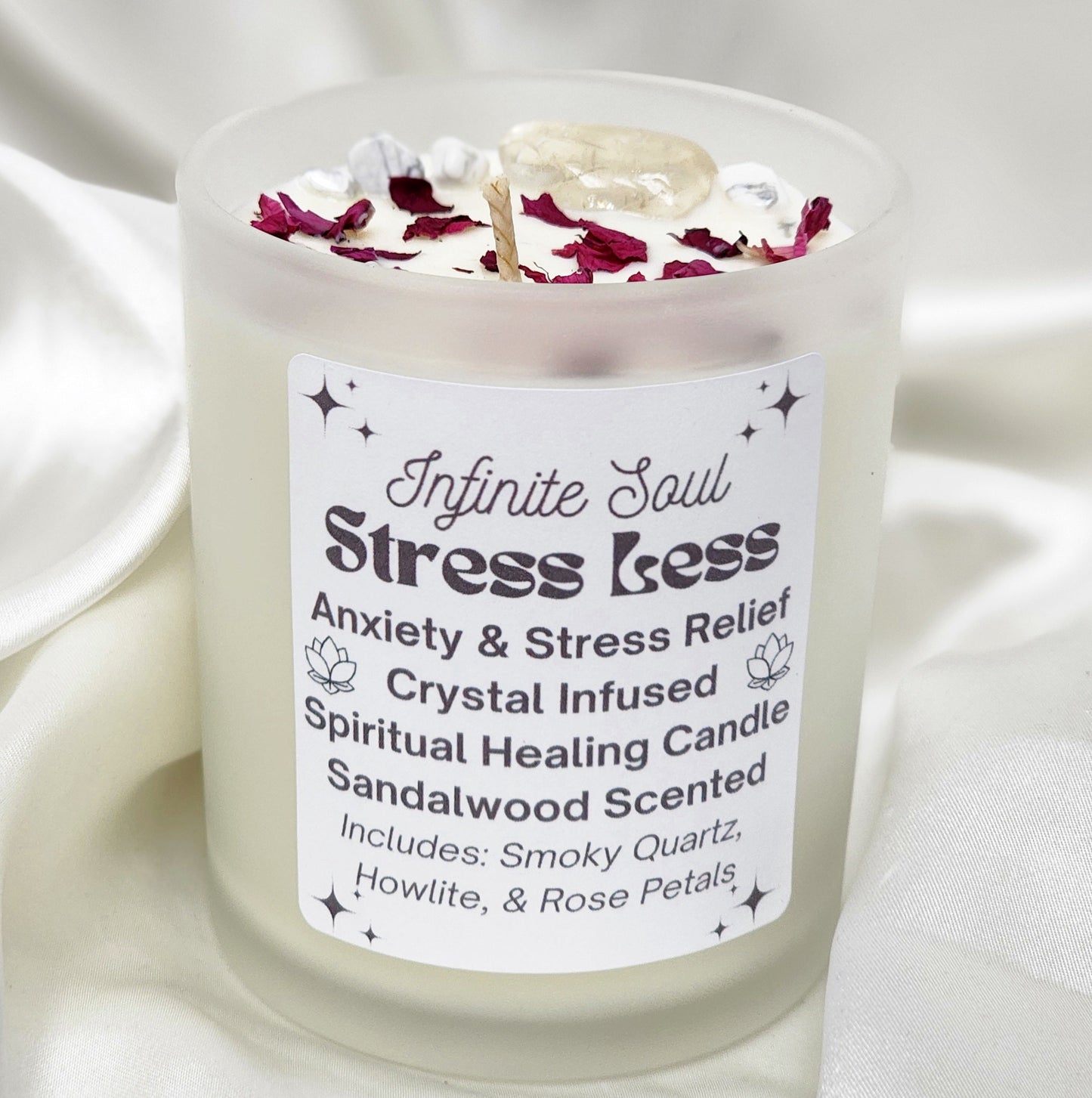 Stress Relief Candle – Crystal-Infused for Calm & Relaxation