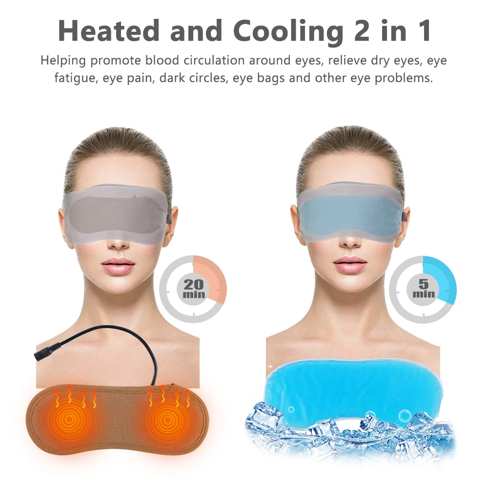 Heated Eye Mask – Cold & Warm Compress for Sleep & Eye Relief