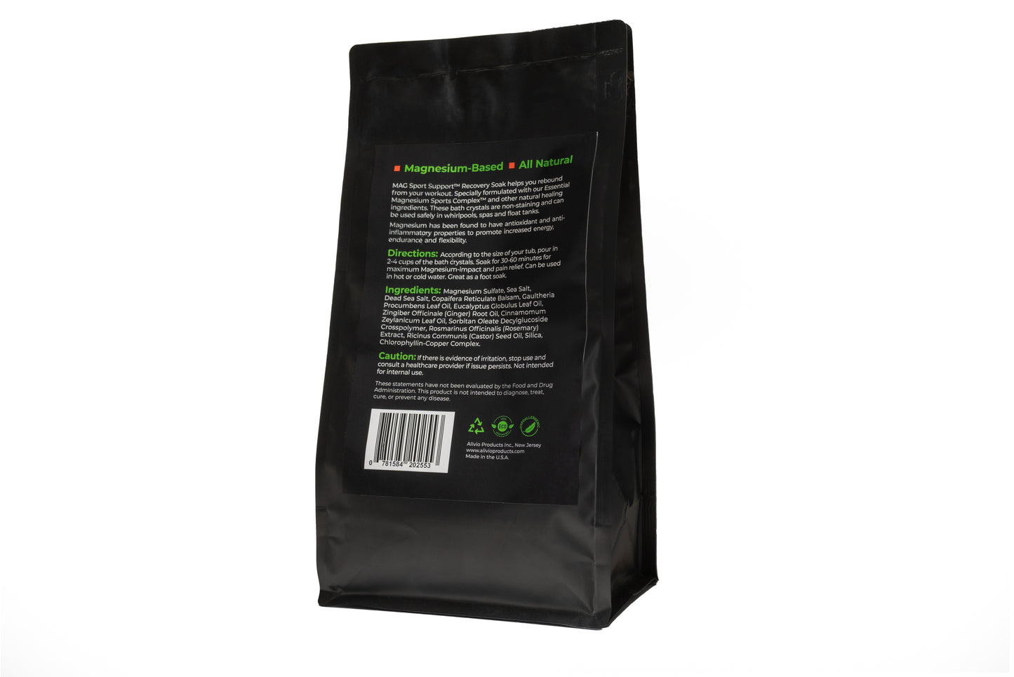 Magnesium Recovery Soak – Sports Support Bath Salt