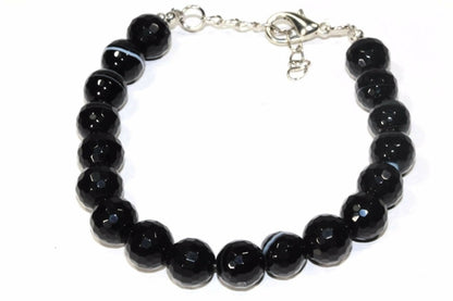 Black Agate Yoga Bracelet – Natural Stone Energy Jewelry