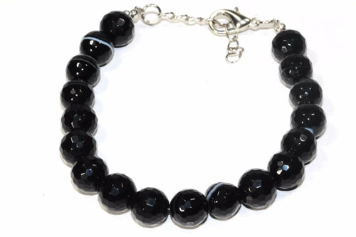 Black Agate Yoga Bracelet – Natural Stone Energy Jewelry
