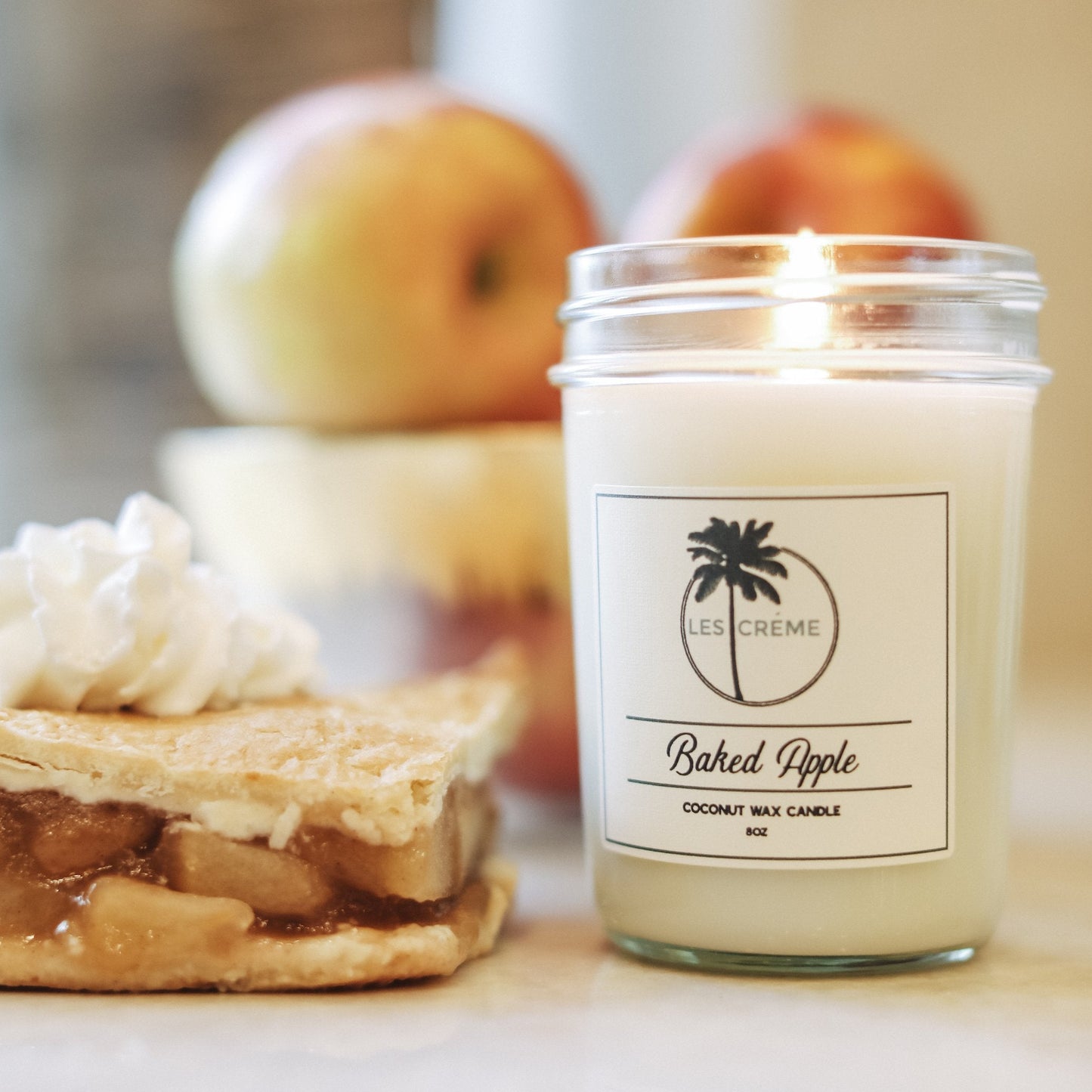 Baked Apple Scented Candle – Coconut Wax for Cozy Aromas