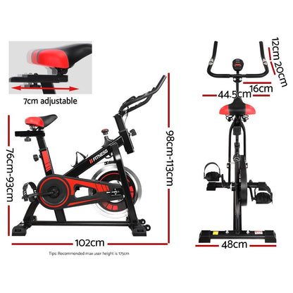 Spin Exercise Bike – Flywheel Fitness Trainer for Home & Gym
