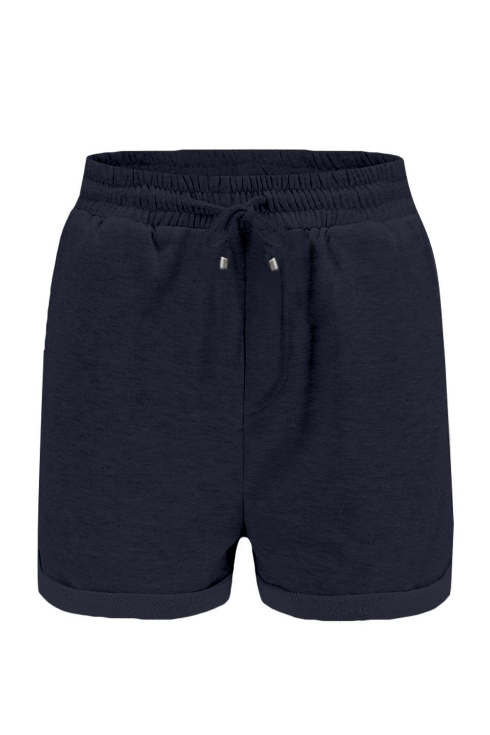 Women's Navy Blue Lounge Shorts – Tie Waist with Side Pockets