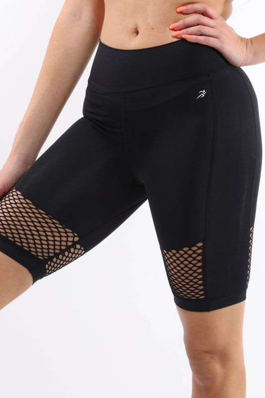 Seamless Activewear Shorts – Black High-Stretch Fi