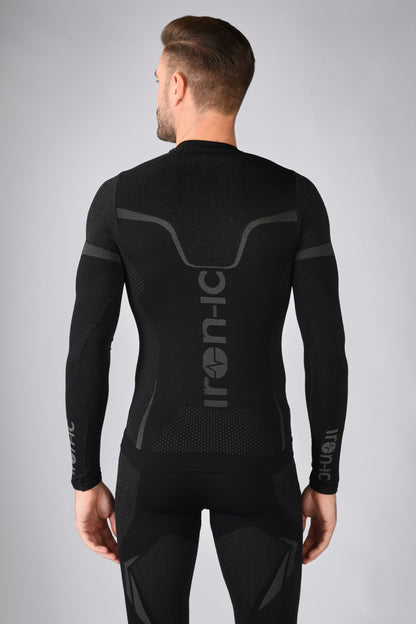 4081434 IRON IC outdoor Man's Long-sleeve Active Sports Wear Black