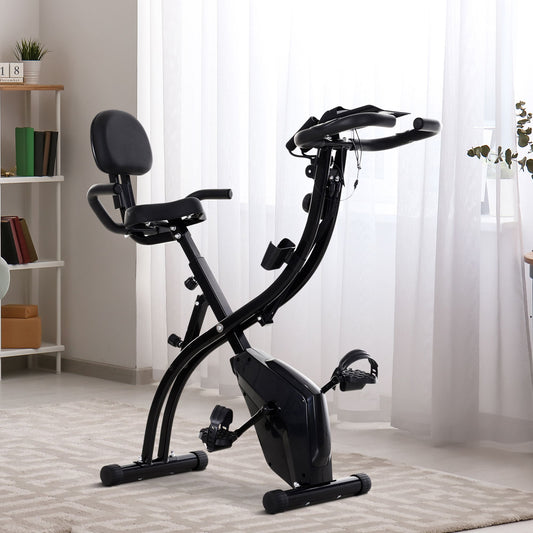 2-in-1 Foldable Upright Exercise Bike – Magnetic Resistance Trainer