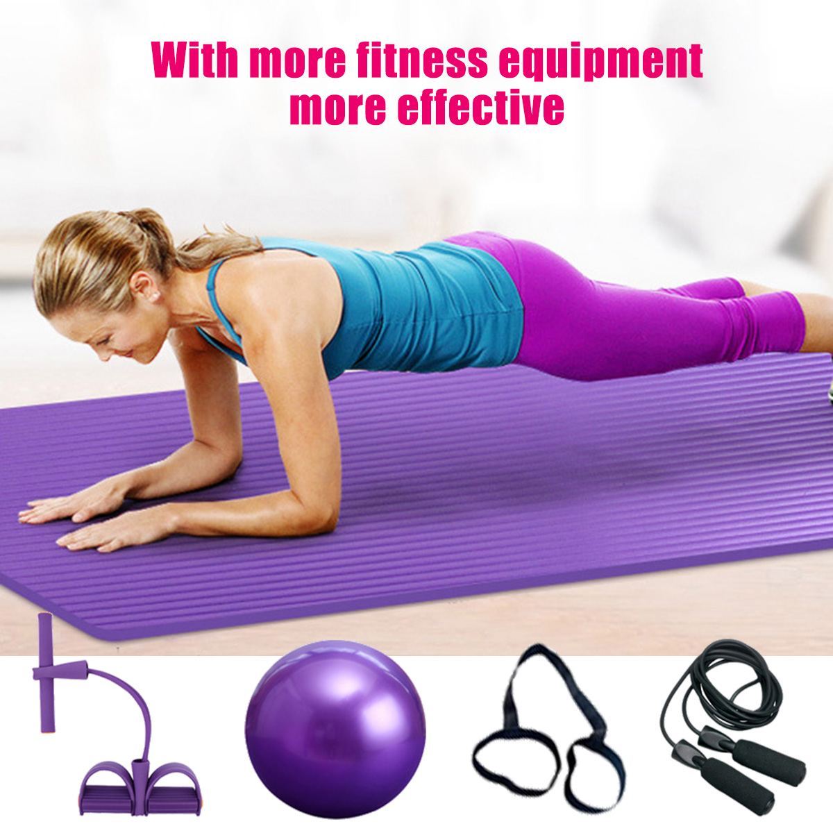 Deluxe 5-Piece Yoga & Fitness Set – Complete Exercise Kit